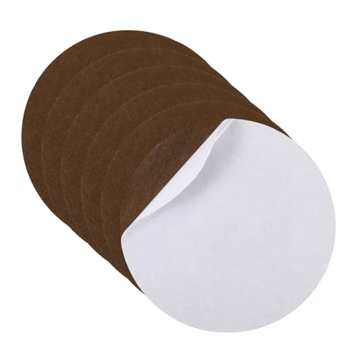 uxcell 6Pcs Lamp Base Felt, 10 Inch Dia 2mm Thick Adhesive Round Soft Felt Furniture Pads, Non-Slip Anti-Scratch Backed for Reading Light Table Lamp DIY Craft, Coffee - color: Coffee, size: 10 inch