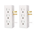 Cable Matters 2-Pack 6 Outlet Splitter, Grounded Side Access Wall Tap