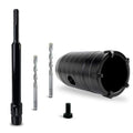DECKRKAT 1-1/2" Concrete Hole Saw Kit,Electroplated Black Quenching Tech,Heavy-Duty Thickened Alloy Teeth,SDS Plus Shank & 2 Center Bits for Concrete,Brick,Stone. - size: (38mm)1-1/2"