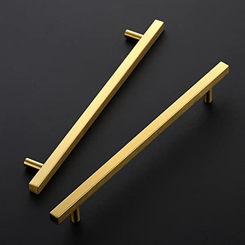 Ravinte Gold Cabinet Handles 10 Inch 10 Pack, Square Cabinet Pulls - size: 10 Inch Hole Centers
