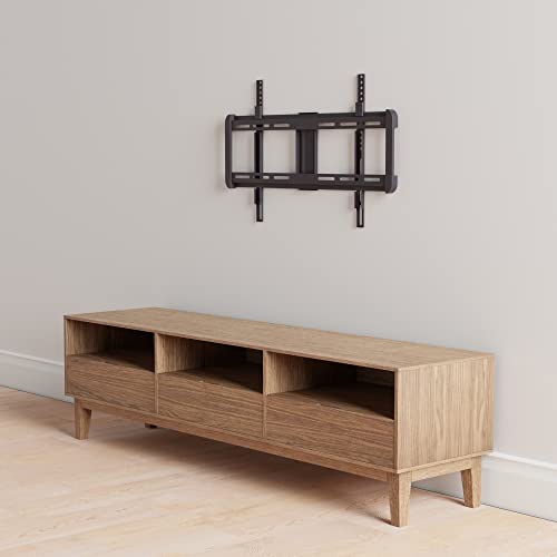 Amazon Basics Low Profile TV Wall Mount with Horizontal Post Installation Leveling for 37 to 86 inch TVs, Wood Studs Compatible, Black - style: Fixed