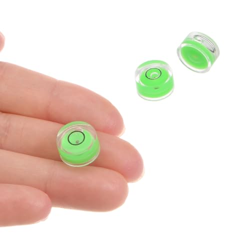 3pcs Small Circular Bubble Spirit Levels - [12mm Diameter 6mm Thickness] Mini Round RV Level Leveling Tools for Travel Trailer Turntable Camera, Green - color: Green, size: 12mm x 6mm