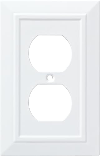 Franklin Brass Classic Architecture (1-Pack) Outlet Covers Pure White 1-Gang Wall Plate Single Duplex Switch Plates Electrical Guard W35242-PW-C - size: 1 Count (Pack of 1), style: Duplex