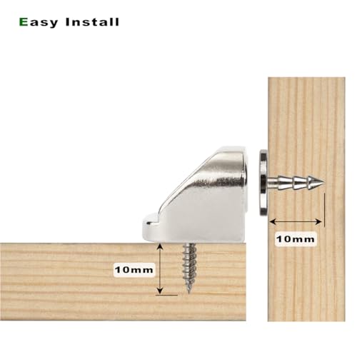 Keenkee 4 Set Magnetic Cabinet Door Catches, Nickel Color - color: Nickel
