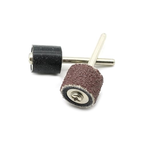 TEMO 100p 1/2" Grit 60 Coarse Sand Drum w 2p Mandrel for Dremel Rotary Tool - size: 1/2" #60