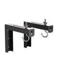 suptek Universal Projector Screen Wall Mount L-Brackets Wall Hanging Mount 6 inch Adjustable Extension Mounting Hooks for Projection Screen up to 66 lbs, 30 kg Capacity Each, PRL001B, Black (1 Pair) - size: 6 inch-black