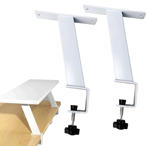 2pcs Desk Clamp Bracket, 7.87'' Heavy Duty Floating Table Height Extender