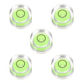 PATIKIL 5pcs Round Bubble Level 13x7mm Mini Circular Bullseye Spirit Levels Measuring Layout Tools for Leveling Camera Tripod Telescope Workshop Turntable Pictures Frame, Green