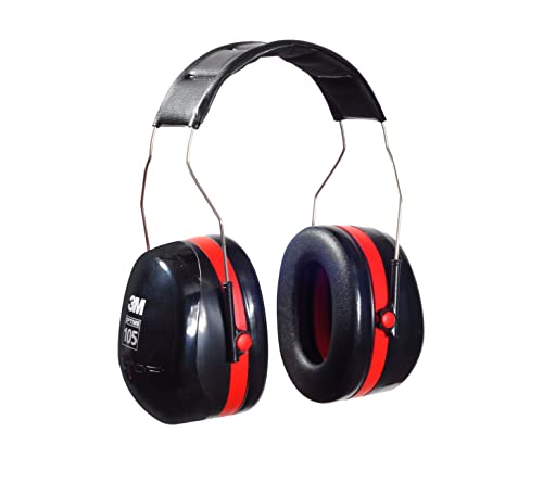 3M PELTOR Hearing Protection Optime 105 Earmuffs, E-A-Rfit Compatible, Assembly, Sanding, Grinding - size: One Size, style: Over-the-head