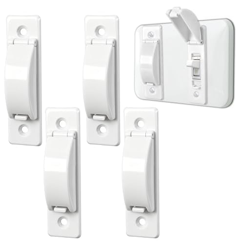 4 Pack Light Switch Guard Cover Wall Switch Guards Wall Switches Guard - color: White