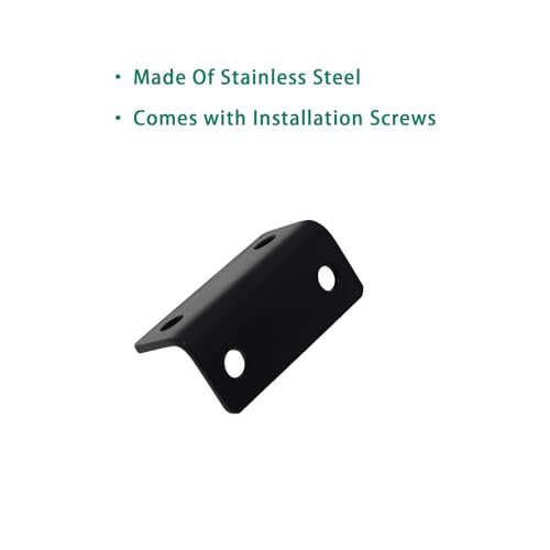Long L Bracket,ULIFESTAR Black Corner Brace Brackets,Stainless Steel Corner Brackets,Heavy Duty Shelf Bracket,Metal Right Angle Bracket for Wood,46*20mm/1.81*0.79'' 8 PCS - size: 46*20mm/1.81*0.79''