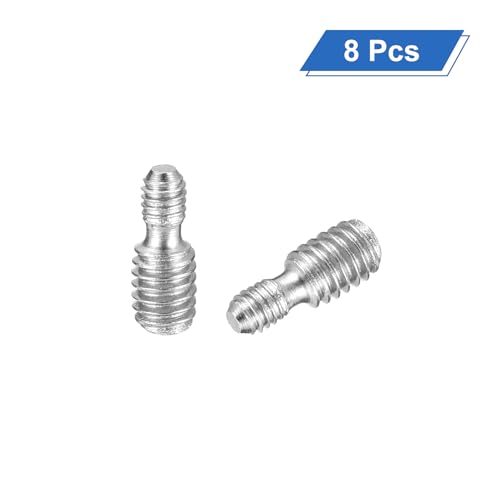 uxcell M3x4mm to M4x6mm Double End Threaded Stud Screw Bolt, 8Pcs 304 Stainless Steel Thread Reducer Adapter for Furniture Machinery Assembly Fastener - size: M3x4mm to M4x6mm
