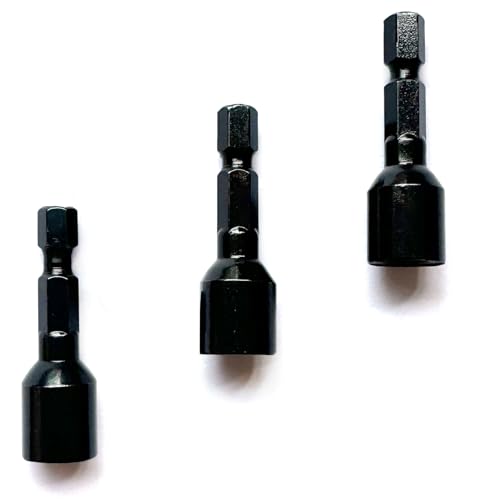 1/4"-20 5/16"-18 3/8"-16 3Pcs Hanger Bolt Driver Double Headed Wood Screws Fully All Threaded Rod Threaded Insert Hexagon Head Drill Driver Bits - size: Driver 1/4"+5/16"+3/8"
