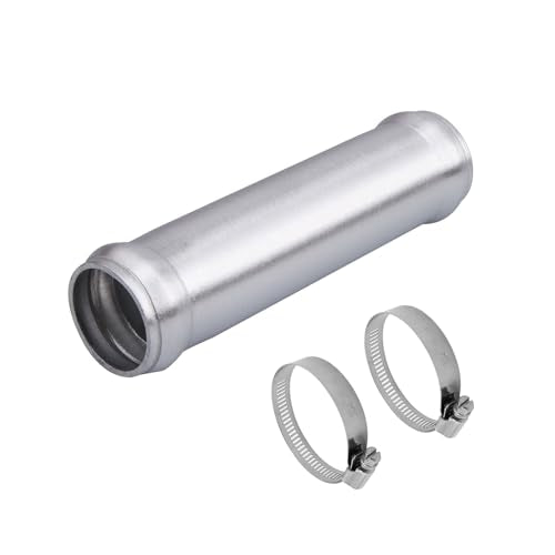 AC PERFORMANCE 1" (25mm) OD Aluminum Alloy Hose Joiner Silicone Pipe Connector Bead, 4" Length with 304 SS Clamps - size: 1" (25mm)
