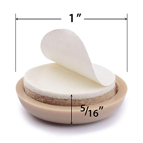 Chair Sliders X-PROTECTOR – Furniture Sliders 40 pcs Carpet Sliders 1” - size: 40 PCS 1", Self-Adhesive, For Carpet