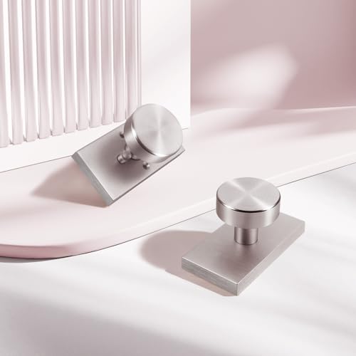 Brushed Satin Nickel Door Knobs Privacy Door Knobs Interior with Lock - color: Brushed Nickel