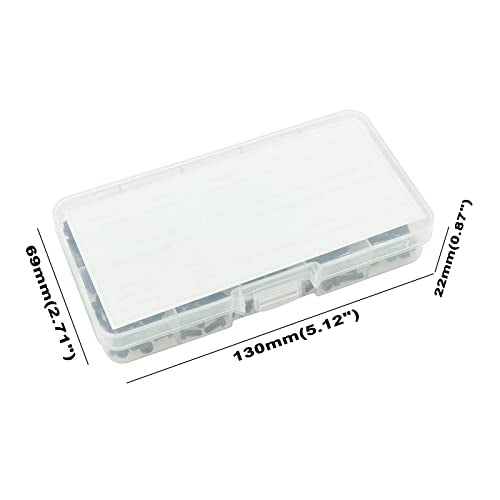 Metric M2.5 Phillips Pan Head Nylon Screws Nut Washer Assortment Kit,Screws Length:5mm to 20mm(Black) - size: M2.5