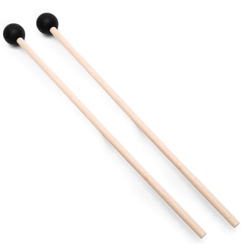 Biaungdo 2 Pack 15 Inch Glockenspiel Mallets, Rubber Xylophone Mallets Bell