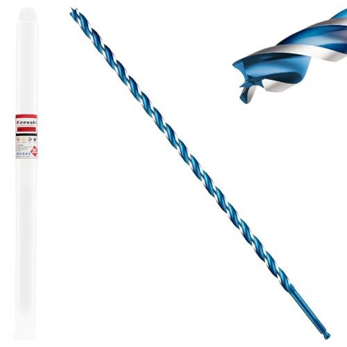 1/2" x 24" Wood Auger Drill Bit – Heavy Duty High Carbon Steel Auger Bits for Wood, Hex Shank Spiral Drill Bit for Deep and Clean Hole Drilling - size: 1/2" x 24"