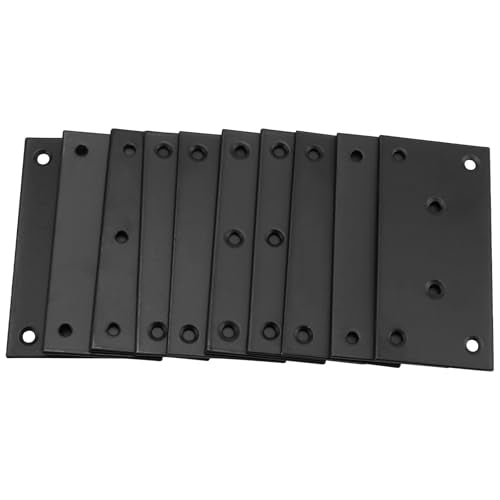 30 Pack 4" x 2" Stainless Steel Mending Plates Black, 2mm Thick Heavy Duty Flat Straight Brace Brackets with 180 Screws, Bracket Repair Plates, Fixing Joining Plates for Furniture - size: 30 Pack 4x2 Inch