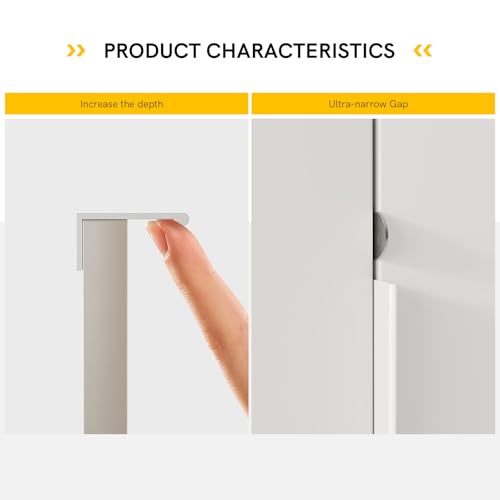 Rergy 10 Pack 4" Cabinet Pulls White Finger Pulls for Cabinets - color: White, size: Hole Center: 4in(102mm)