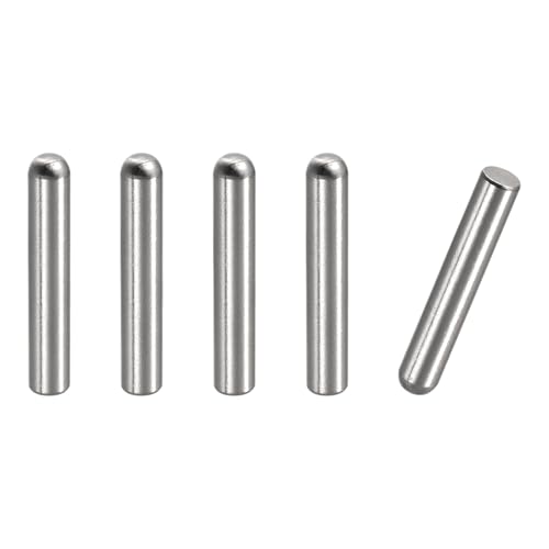 uxcell 5x30mm Dowel Pins, 5pcs 304 Stainless Steel Round Head Flat Chamfered End Dowel Pin Bunk Bed Pins Shelf Pegs Support Shelves Fasten Elements - size: 5x30mm