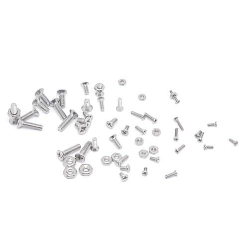 900PCS M1-M2 304 SS Phillips Flat Head Micro Machine Screws Nuts Kit - size: M1M1.2M1.4M1.6M2