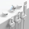 Travel Depot Cable Management Magnetic Snap Organizer 6-Pack, White - color: White