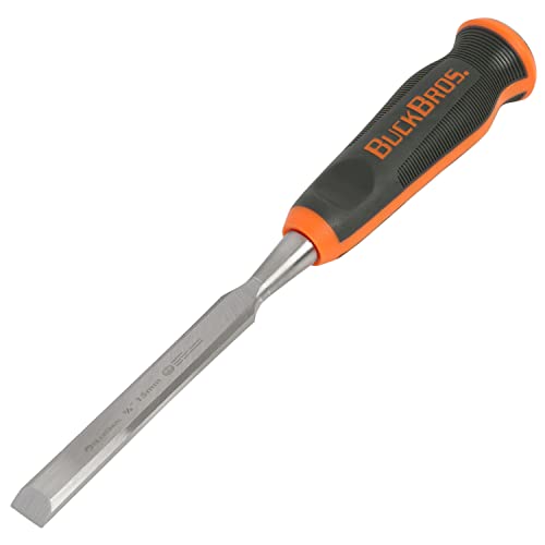 Buck Bros. 74714 5/8-Inch Comfort Grip Wood Chisel, Beveled Edge Wood Chisel for Carpentry and Woodworking - style: Comfort Grip