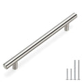 homdiy Cabinet Handles Brushed Nickel Drawer Pulls - 6-1/4in Hole Centers Kitchen Cabinet Handles Modern Cabinet Hardware for Dresser Drawers - color: Brushed Nickel, size: 6-1/4in hole centers