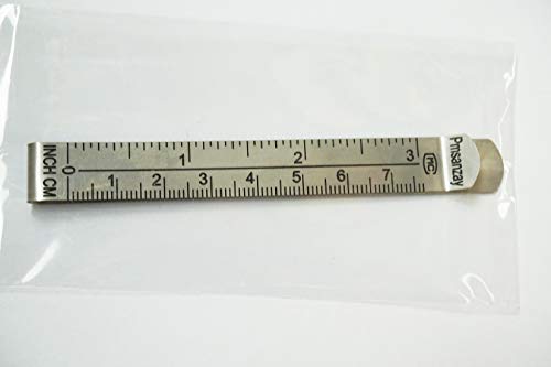 Set of 2 Hemming Clips/Hem Clips Measuring Ruler - Inch and Cm are on The Clip - Stainless Steel - for Hemming Clothing, Curtains, Skirt, Pants or Shorts and More.