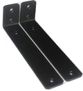 2 Pack - L 8" x H 2" x W1.5, 5mm Thick Black L Shelf Bracket, Iron Shelf Brackets, Metal Shelf Brackets, Floating Shelf, Shelf Supports with Screws - size: 8''x2'', style: Black 2 Pack
