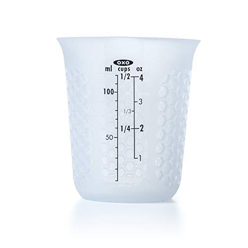 OXO GG MINI SQUEEZE & POUR SILICONE MEASURING CUP - size: Mini, style: Cup