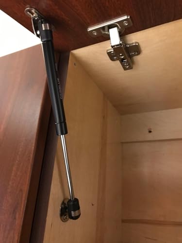 DerBlue 4-Pack 10inch 100N/25lb Gas Struts for Cabinets - Professional Cabinet Shocks and Gas Struts - color: Black