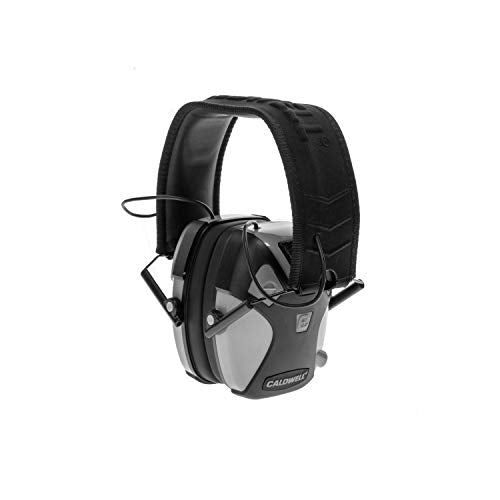 Caldwell E-Max Pro Electronic Hearing Protection Earmuffs Sound Amplification, Low Profile, for Range Shooting, Hunting - style: Pro-gray