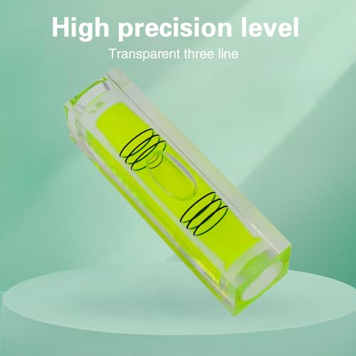 High precision mini bubble, double line small bubble, three line flat ball level, household level ruler can be turned 180 degrees (Non-magnetic, 55 * 15 * 15mm（4PCS)) - size: 55*15*15mm（4PCS)