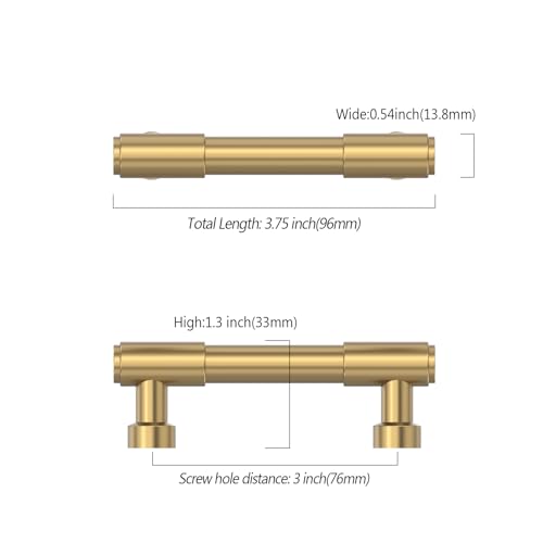 Asidrama Champagne Bronze Kitchen Cabinet Pulls,3 Inch,10 Pack - color: Champagne Bronze, size: 3" Hole Center