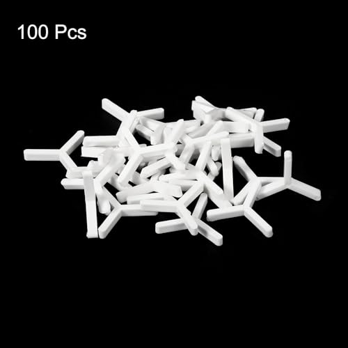 uxcell 100Pcs Wall Floor Tile Plastic Y Type Spacers Tiling Tools 2mm 1/12 Inch Hexagon Tile Spacers for Ceramic Tiles Installation, White - size: 2mm 1/12 Inch