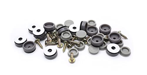 GorillaGlides CB193 3/4 Inch Chair Glides/Furniture Feet Floor Protectors (Set of 16 Sliders) Self-Adhesive Screw-On Glides for Sliding on Hard Surface Flooring and Low-Pile Carpet, Round - size: 3/4 Inch Furniture - 16 Pack