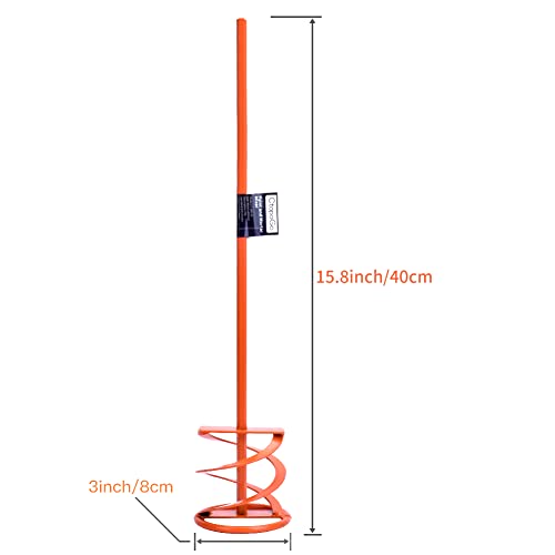 Paint & Mortar Mixer, 16" L, 3" Dia (Orange#02) - color: Orange#02