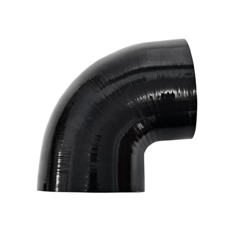 ID 3.5 inch 90 Degree Silicone Elbow Coupler Hose 4" Leg Length - color: Black 90, size: ID: 3.5" (89mm)
