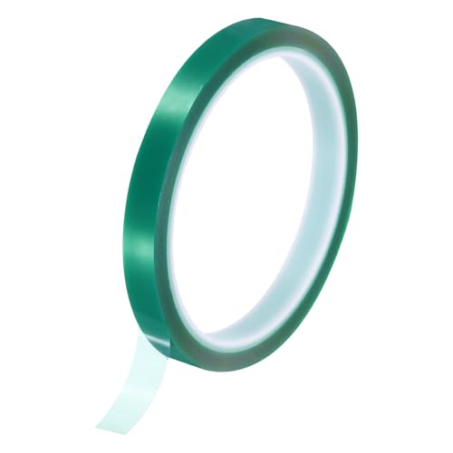 uxcell Green Heat Tape, 1 Roll 10mmx33m 108ft High Temperature Heat Resistant Tape for Sublimation,Heat Vinyl Press,Heat Transfer, Circuit Board, No Residue - color: Green, size: 10mmx33m