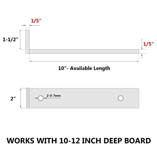 NEODROP 4-Pack 10 Inch Floating Shelf Brackets, Heavy Duty Hidden Shelves Bracket for Small Shelf, Kitchen Shelf, Nursery Shelf, Black Powder Coated Steel - size: 10 Inch, style: 4 Pack