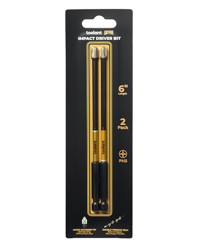 toolant PH3 Phillips Impact Bit Set, 6 Inch, 2-Piece, Magnetic - color: 2 Pack, size: 6in, PH3