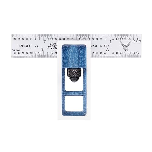 PEC Tools Double Square, 4" Machinist Blade, Made in USA - color: Graduation: 4R (8ths/16ths/32nds/64ths), size: 4"