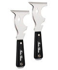 Bates- Paint Scraper, 10 in 1, 2 pcs, Metal Hammer End, Paint Scrapers for Wood, Putty Knife, Metal Scraper, Spackle Knife - color: Black, size: 2 Pack