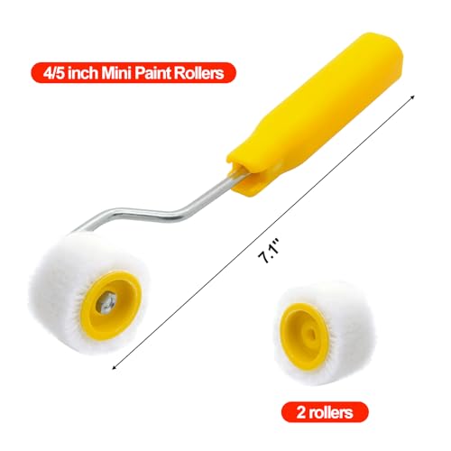 4/5" Paint Roller Set, Small Brush for Trim, Edges & Corners