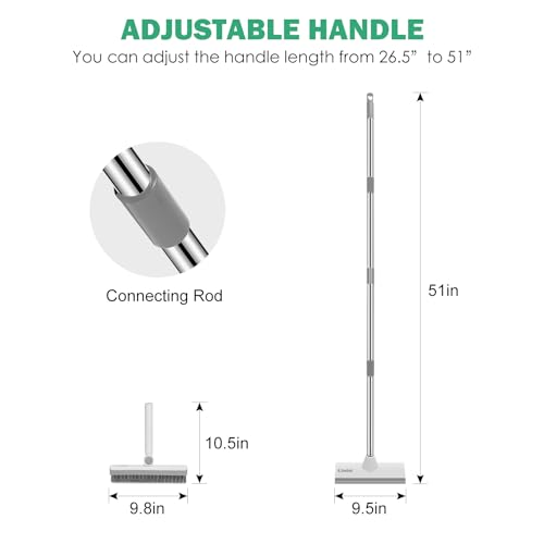 SetSail Floor Scrub Brush and Grout Brush with 51-in Long Handle,Grey White - color: Grey White, size: 10in (with Grout Brush)