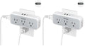 TESSAN Multi Plug Outlet Extender, USB C Wall Charger, Surge Protector,Grey (Pack of 2) - color: Gray, size: 5 Outlets (USB-C) (Pack of 2)