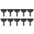 HARFINGTON 10pcs Putty Scraper 6" Width 6mm Thin Flexible Plastic Putty Knives for Taping Drywall Spreading Painting Wall Scratching - color: Black, size: 6"